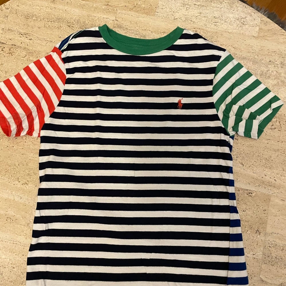 Polo by Ralph Lauren Kids Striped Colorblock Cotton Jersey Tee
